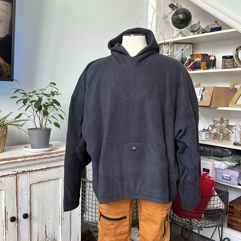 YEEZY YZY GAP POLAR FLEECE HOODIE GRAY NWT